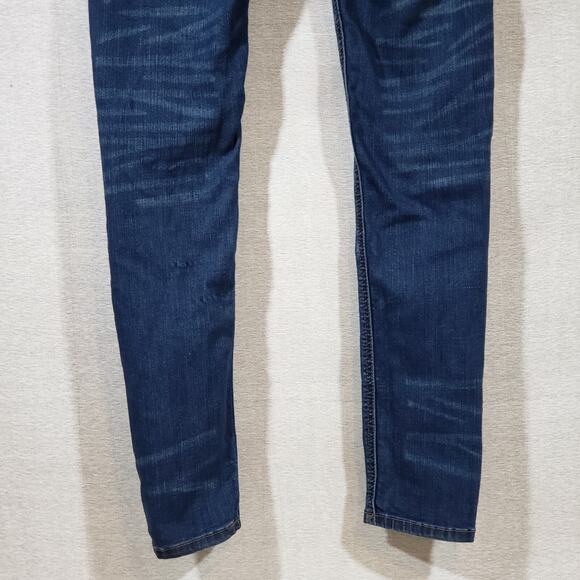 Mudd Y2K Women’s Sz 5 Skinny Jeans Dark Wash Stretch Distressed Denim Y2K Torn - Picture 4 of 10